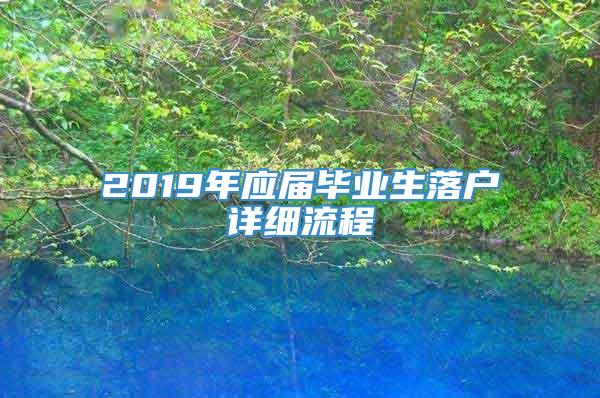 2019年应届毕业生落户详细流程