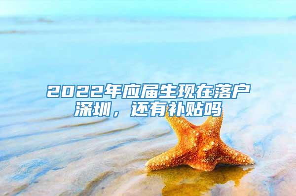 2022年应届生现在落户深圳，还有补贴吗