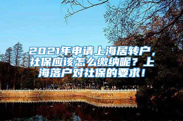 2021年申请上海居转户，社保应该怎么缴纳呢？上海落户对社保的要求！