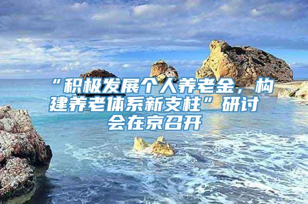 “积极发展个人养老金，构建养老体系新支柱”研讨会在京召开