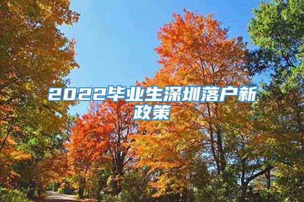 2022毕业生深圳落户新政策