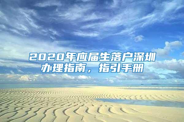 2020年应届生落户深圳办理指南，指引手册