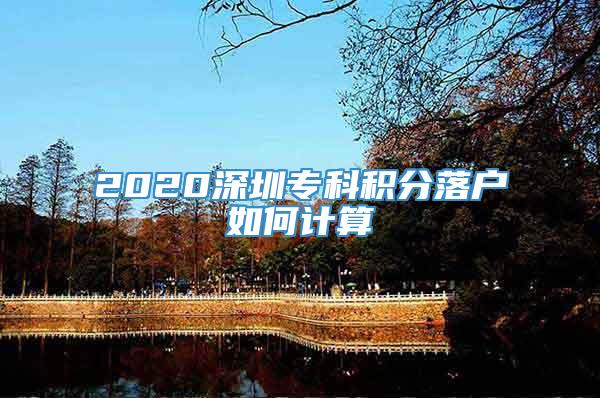 2020深圳专科积分落户如何计算