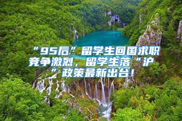 “95后”留学生回国求职竞争激烈，留学生落“沪”政策最新出台！