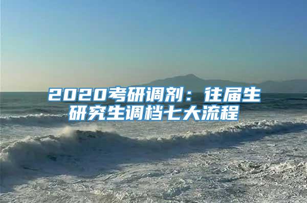 2020考研调剂：往届生研究生调档七大流程