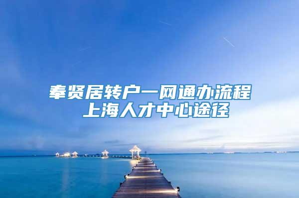 奉贤居转户一网通办流程 上海人才中心途径