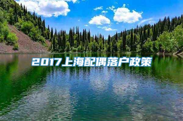 2017上海配偶落户政策