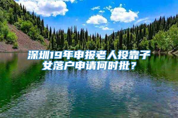 深圳19年申报老人投靠子女落户申请何时批？