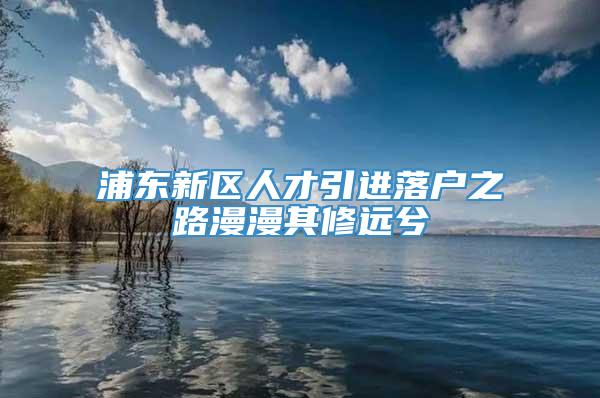 浦东新区人才引进落户之路漫漫其修远兮