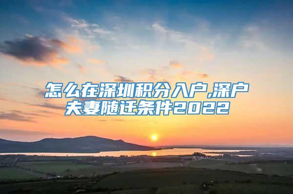 怎么在深圳积分入户,深户夫妻随迁条件2022