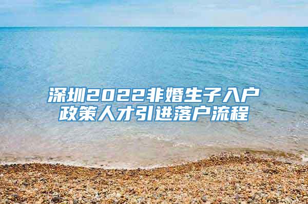 深圳2022非婚生子入户政策人才引进落户流程