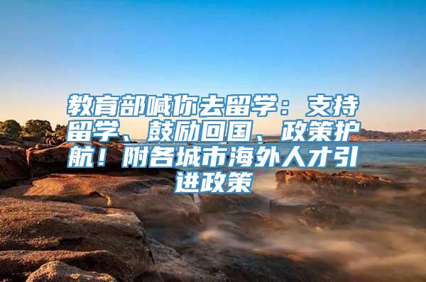 教育部喊你去留学：支持留学、鼓励回国、政策护航！附各城市海外人才引进政策