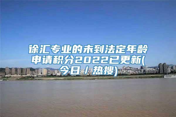 徐汇专业的未到法定年龄申请积分2022已更新(今日／热搜)