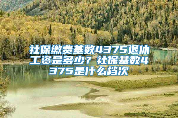 社保缴费基数4375退休工资是多少？社保基数4375是什么档次