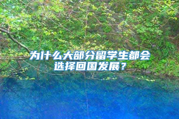 为什么大部分留学生都会选择回国发展？