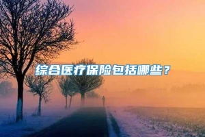 综合医疗保险包括哪些？