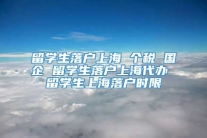 留学生落户上海 个税 国企 留学生落户上海代办 留学生上海落户时限