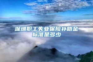 深圳职工失业保险补助金标准是多少