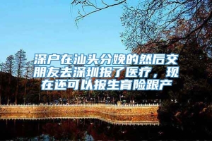 深户在汕头分娩的然后交朋友去深圳报了医疗，现在还可以报生育险跟产