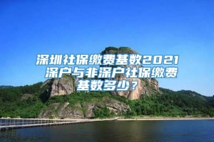 深圳社保缴费基数2021 深户与非深户社保缴费基数多少？