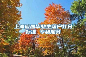 上海应届毕业生落户打分标准 专利加分