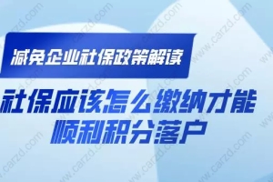 减免企业社保政策解读，社保应该怎么缴纳才能顺利积分落户