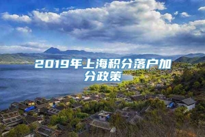 2019年上海积分落户加分政策