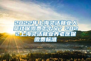 2022年上海灵活就业人员社保缴费怎么交？2022上海灵活就业养老医保缴费标准