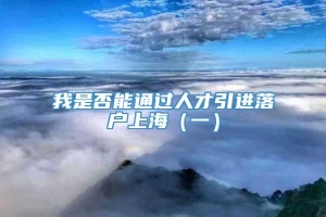 我是否能通过人才引进落户上海（一）