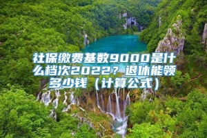 社保缴费基数9000是什么档次2022？退休能领多少钱（计算公式）