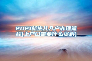 2021新生儿入户办理流程(上户口需要什么资料)