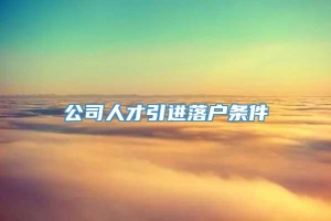 公司人才引进落户条件