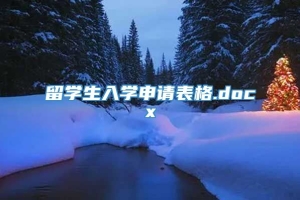 留学生入学申请表格.docx