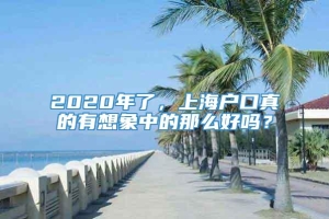 2020年了，上海户口真的有想象中的那么好吗？