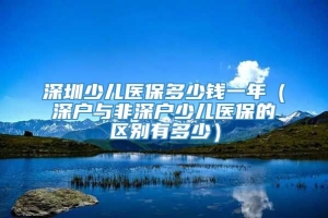 深圳少儿医保多少钱一年（深户与非深户少儿医保的区别有多少）