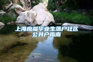 上海应届毕业生落户社区公共户指南