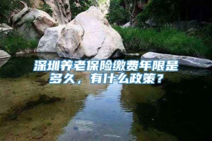 深圳养老保险缴费年限是多久，有什么政策？