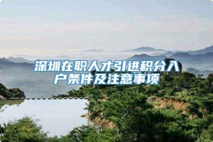 深圳在职人才引进积分入户条件及注意事项