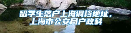 留学生落户上海调档地址，上海市公安局户政科