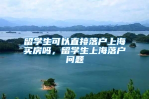 留学生可以直接落户上海买房吗，留学生上海落户问题