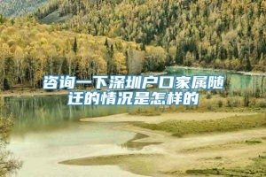 咨询一下深圳户口家属随迁的情况是怎样的