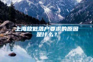 上海放低落户要求的原因是什么？