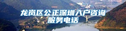 龙岗区公正深圳入户咨询服务电话