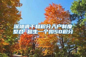 深圳调干和积分入户制度整合 超生一个扣50积分