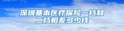 深圳基本医疗保险一档和二档相差多少钱