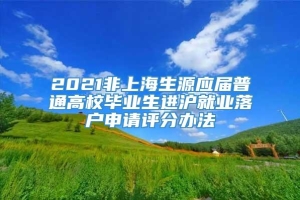 2021非上海生源应届普通高校毕业生进沪就业落户申请评分办法