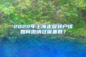 2022年上海走居转户该如何缴纳社保基数？