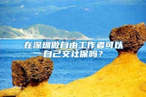 在深圳做自由工作者可以自己交社保吗？