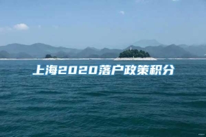 上海2020落户政策积分