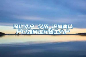 深圳入户 学历_深圳集体户口如何进行出生入户